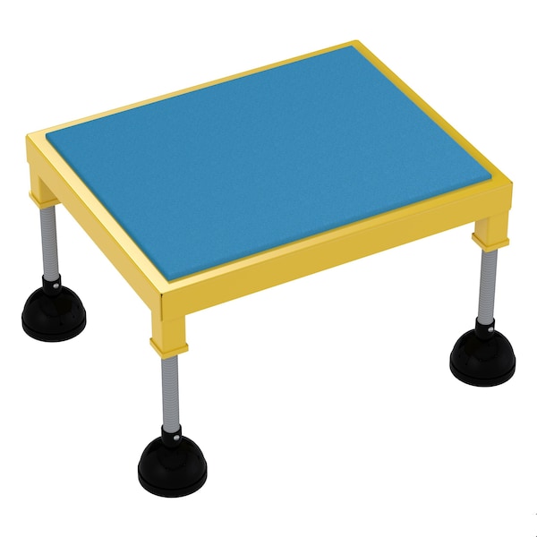 Vestil Portable Adj. Stand, 19x24, High Ergo Deck, 11.5 Overall Height, Steel, Yellow PAHT-H-1924 - main